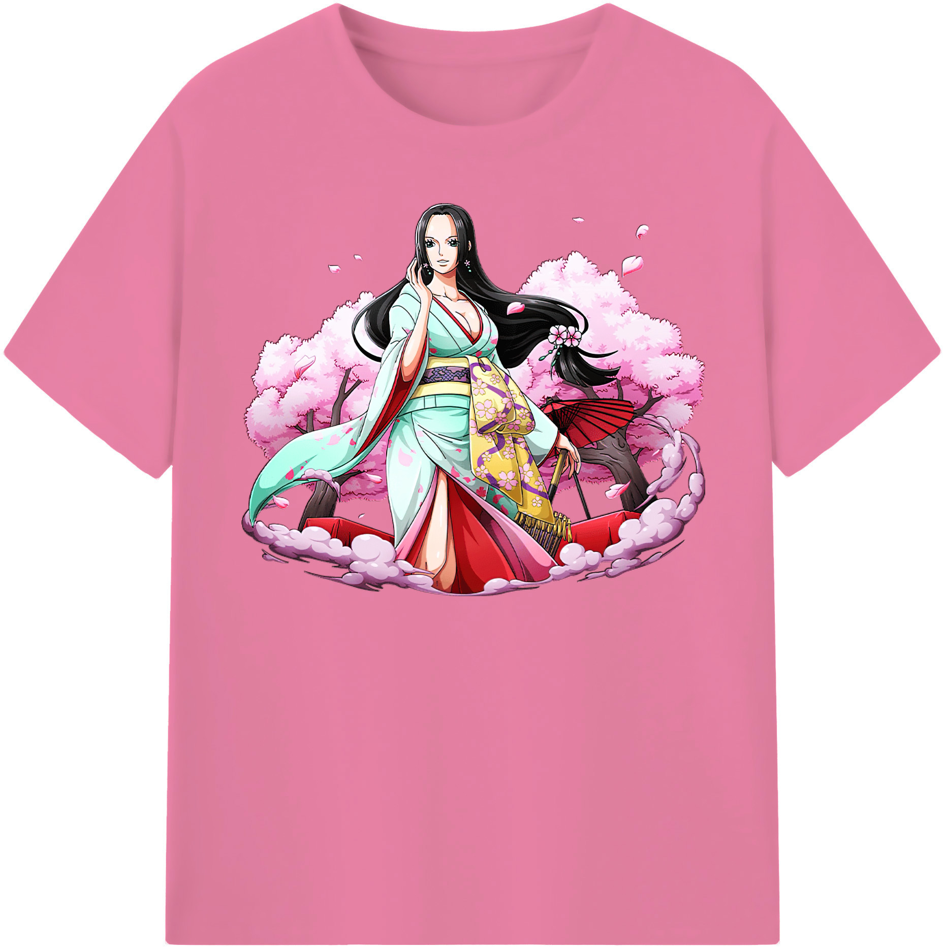 ワンピース ボア・ハンコック ONE PIECE Boa·Hancock 綿100％半袖Tシャツ（フロントプリント）